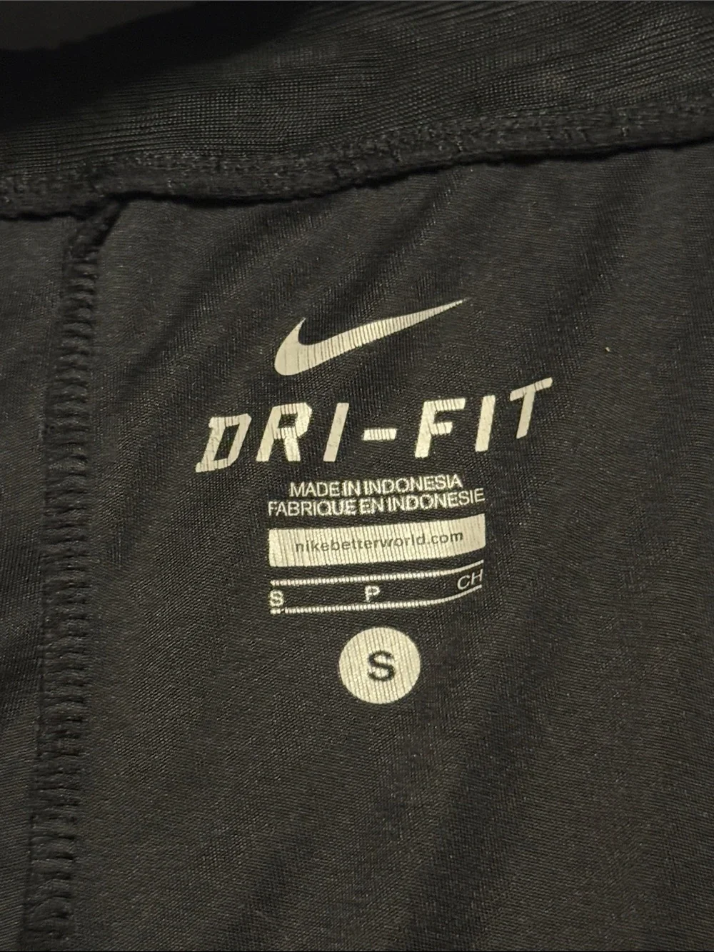 Nike men’s small Black Athletic Shorts with White Swoosh Accent